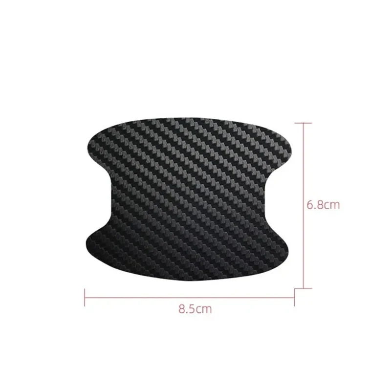 Car Door Stickers 4Pcs Car Styling Mouldings Sticker Carbon Fiber Scratches Resistant Cover Auto Handle Protection Film