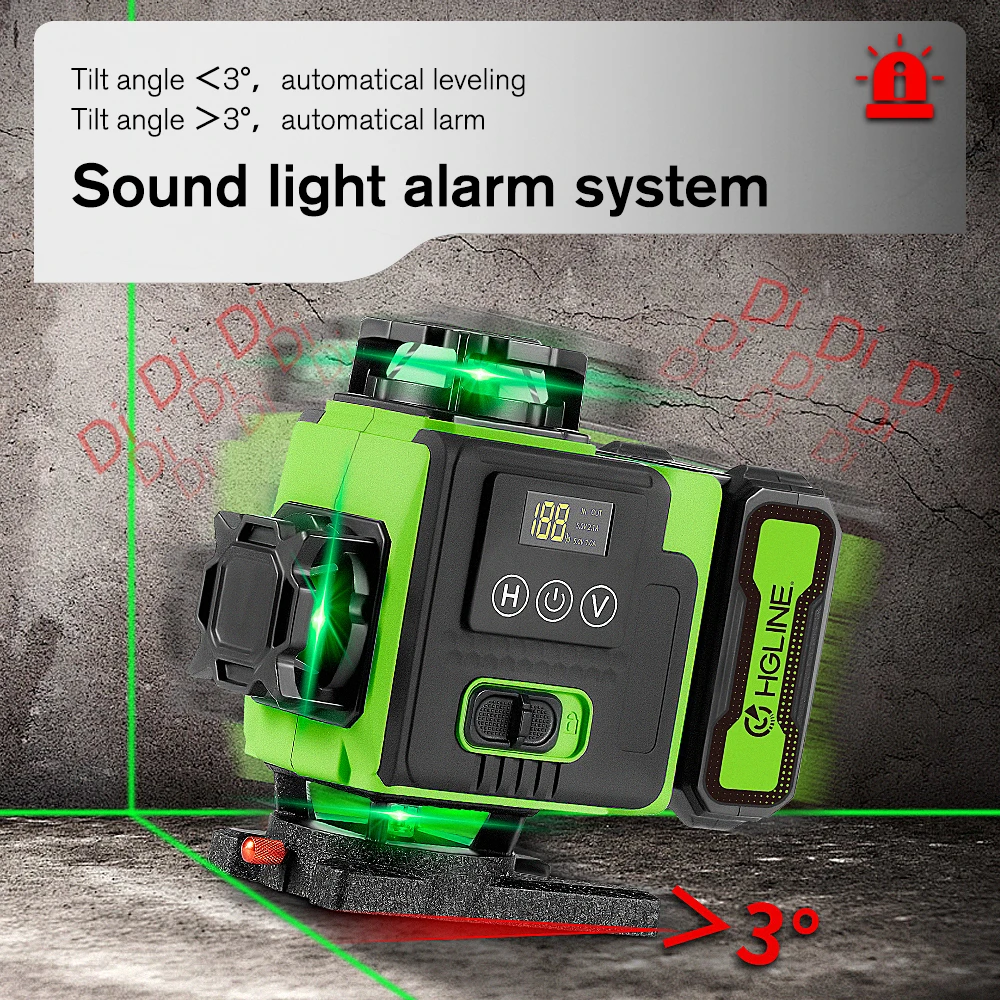 16 Lines Laser Level APP Remote Control Horizontal Vertical Levels Machine Power