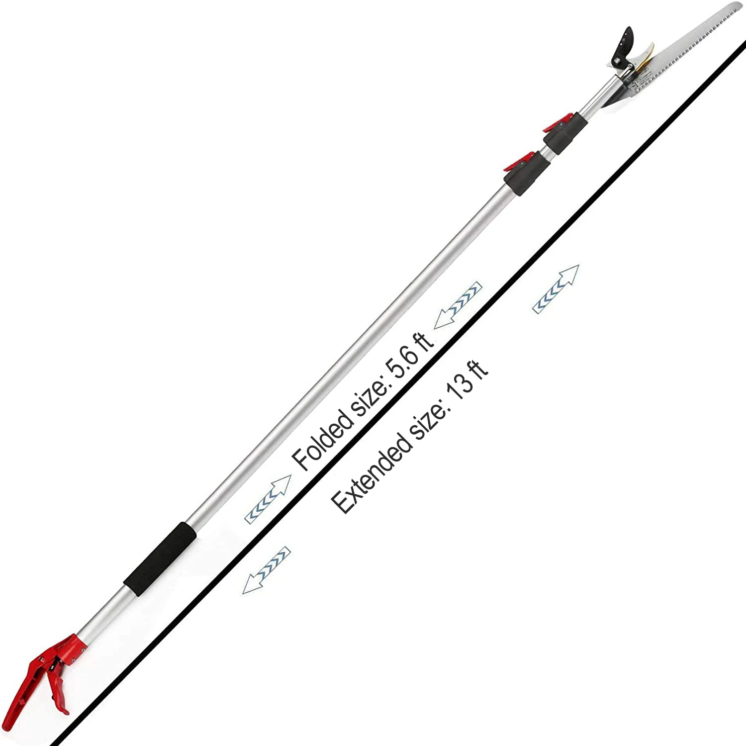 Multipurpose Telescopic Tree Pruner Long Reach Pole Saw Fruit Picker Branches Trimmer Bypass Lopper