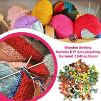 Fashion Cartoon Buttons Butterfly Flower Gear Round Wooden Sewing Buttons DIY Knitting Scrapbooking Clothing Decor - Image 6