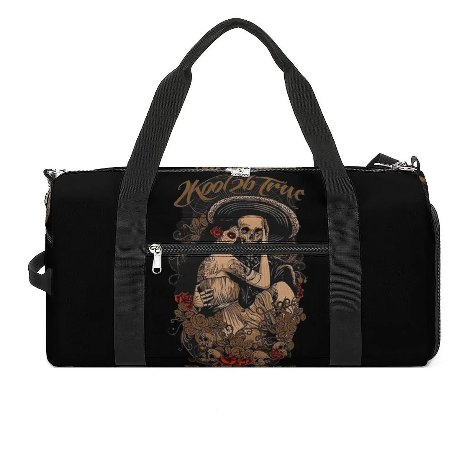 

Santa Muerte 2Kool 2b True Sport Bags Day of The Dead with Shoes Gym Bag Weekend Men's Custom Handbag Travel Fitness Bag