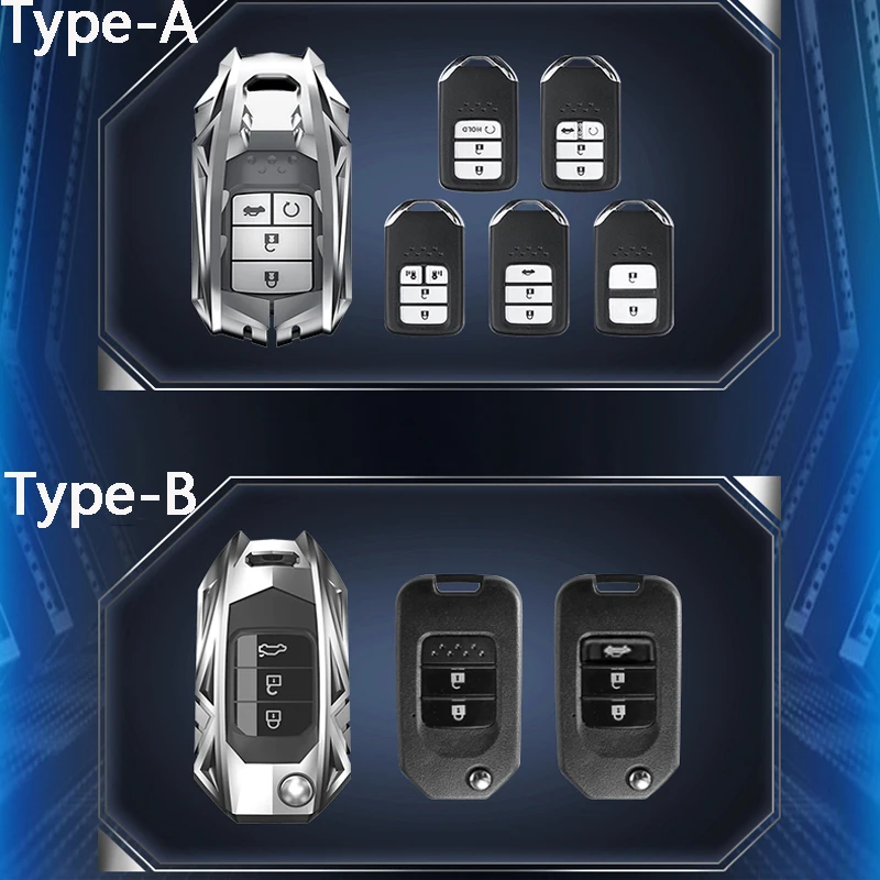 Cover chiate/telecomando per Honda Civic CR-V HR-V VEZEL JAZZ Accord Jade Crider Odyssey 2015- 2018 portachiavi protettivo - Sf81c9cc66dde400981901698d13b9287l