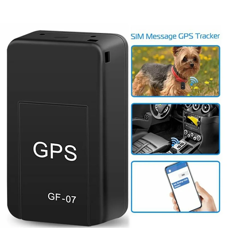 Mini GF-07 GPS Tracker Real TimeTracking Anti-lost Locater Car Dog Children Strong Magnetic Mount SIM Message Positioner gps tracker car tracker
