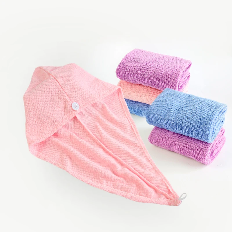 Ladies Bathroom Hair Drying Cap Microfiber Hair Towel Makeup Cosmetics Bath Cap for Women Ponytail Hat Super Water-Absorbent