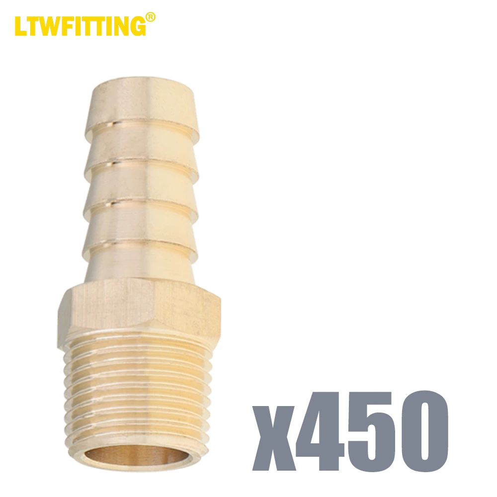 

Латунный штуцер LTWFITTING LF с зазубринами, штуцер/соединитель 3/8 дюйма, штуцер для шланга x 3/8 дюйма, штуцер NPT для топлива, газа, воды (упаковка 450 шт.)