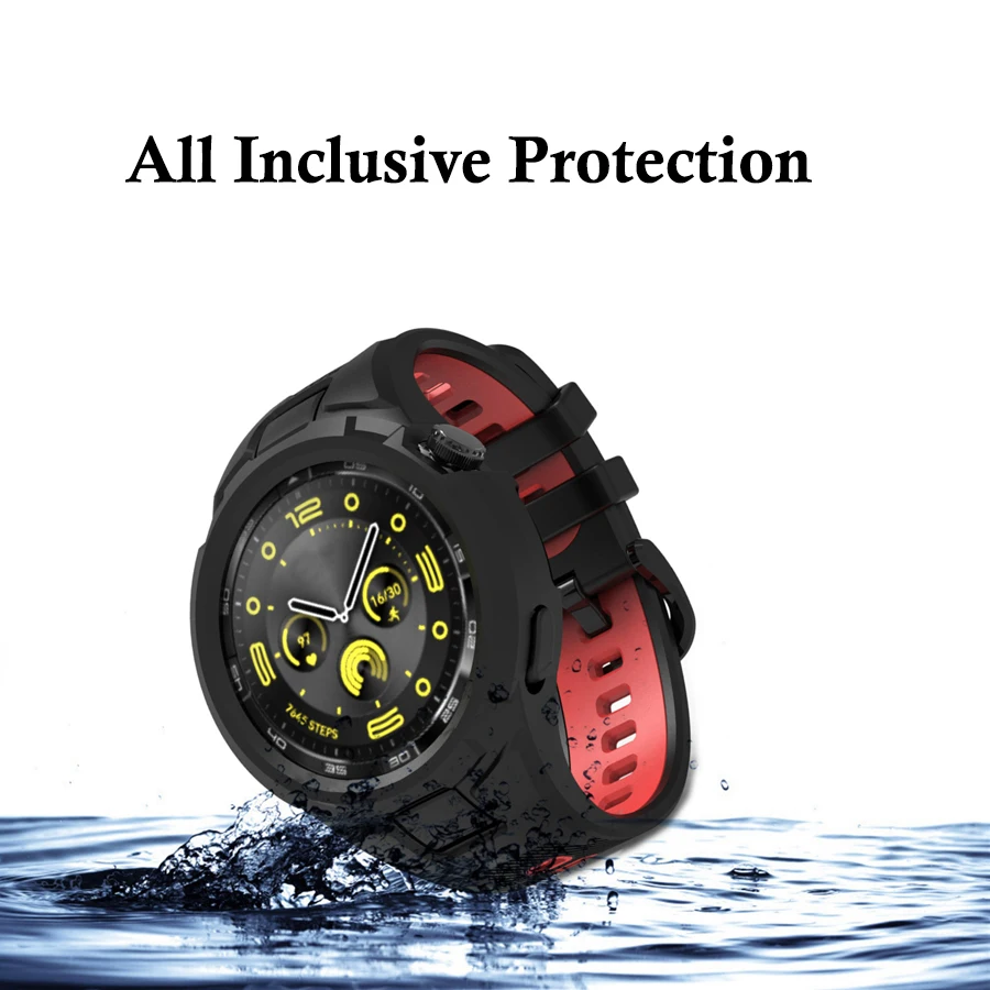 High-Quality Silicone Watchband Strap with Full Case