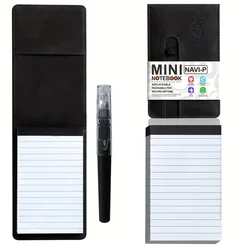 Mini Pocket Retro Diary Notepad - Portable Journal and Writing Pad for Office and School Supplies (Black)