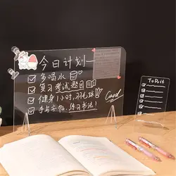 Decorate Erasable Clear Message Boar Whiteboard Pen Acrylic Message Board Writing Note