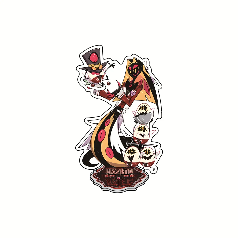 HOT Anime Hazbin Hotel Acryl-Ständer Alastor 10-13cm Tischdekoration Zubehör Deko-Geschenke Exquisite Produkte Schlüsselanhänger – Detail 14