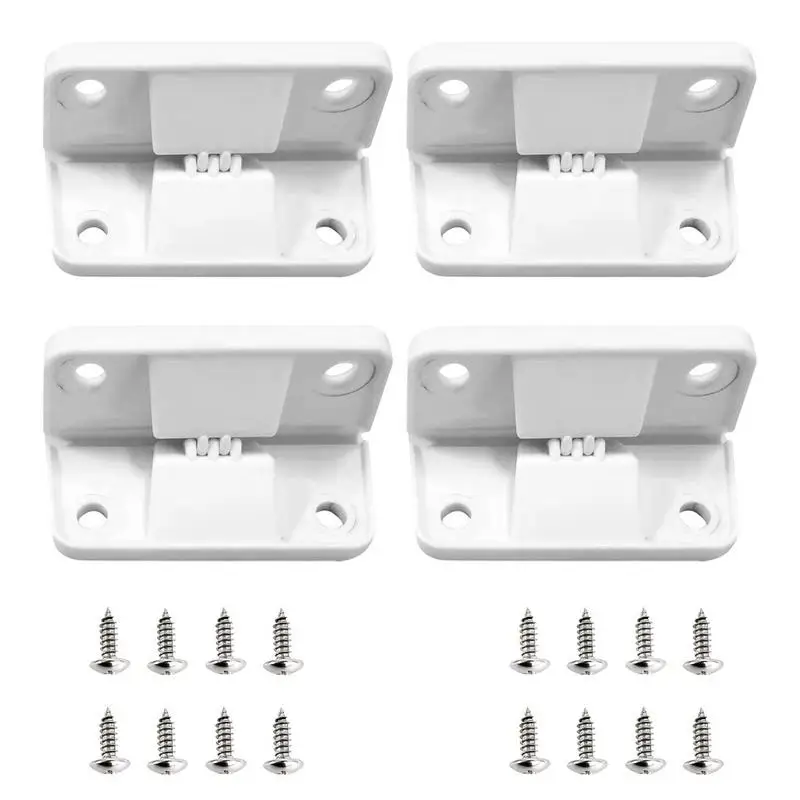 4pcs Cooler Hinges High Quality Cooler Hinge For COLEMAN COOLER PLASTIC HINGE SET REPLACEMENT Refrigerator Door Hinge ,16x Screw