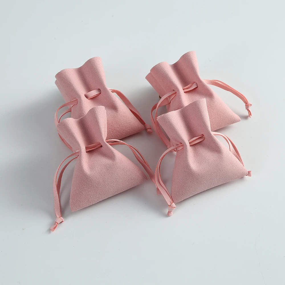 20pcs Microfiber Jewelry Organizer Suede Drawstring Bag Chic Small Pouches Jewelry Packaging & Display Business Bag