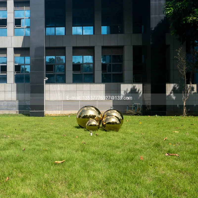 Diameter 25mm-550mm stainless steel garden golden decorative hollow ball seamless boutique ball hanging ornaments ball