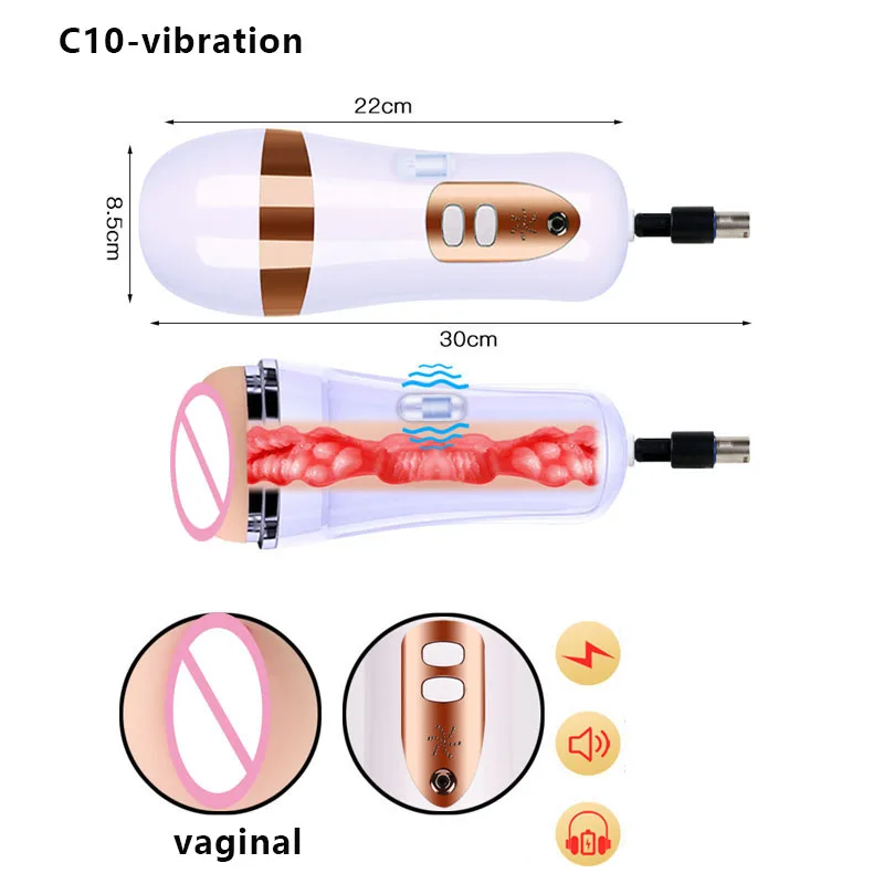 Sex Masturbation Cup for Men Love Machine Vaginal Anal Oral Cup Attachments with 3XLR Connerect Vibration Tool for sex toy,male masturbation cup