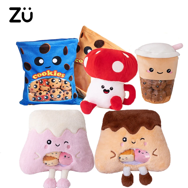 Cute Fluffy Boba Tea Plush Toy - Plush Snacks Pillow and Decorative Home Gift