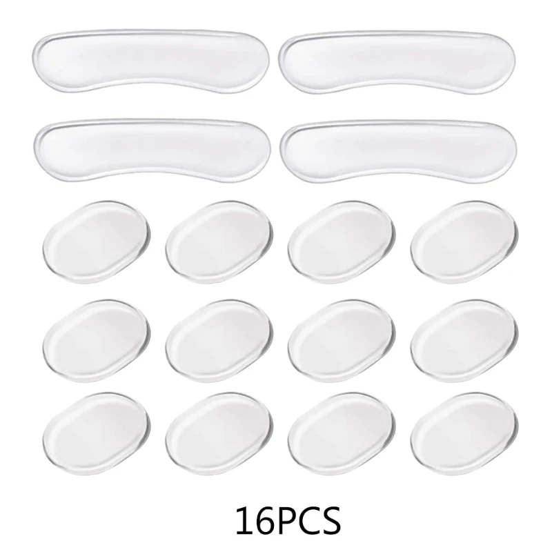 

16Pcs Silicone Drum Silencers Dampening Moon Gels Clear Drum Dampener Oval and Long Drum Silencers Sound Dampening Pads