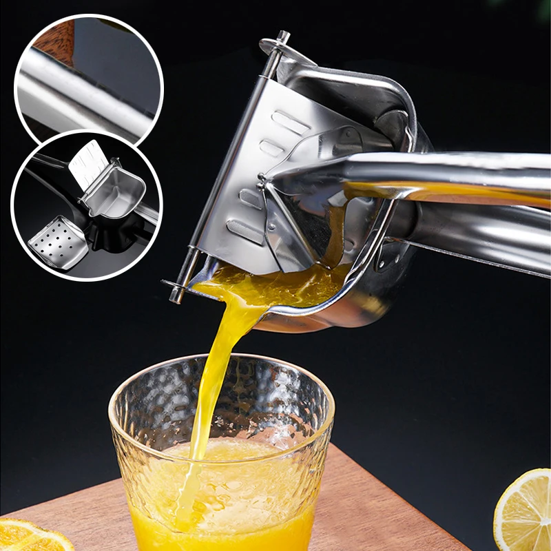 

Manual Stainless Steel Juice Squeezer Lemon Fruits Hand Pressure Orange Juicer Pomegranate Lemon Squeezer Kitchen Accessories