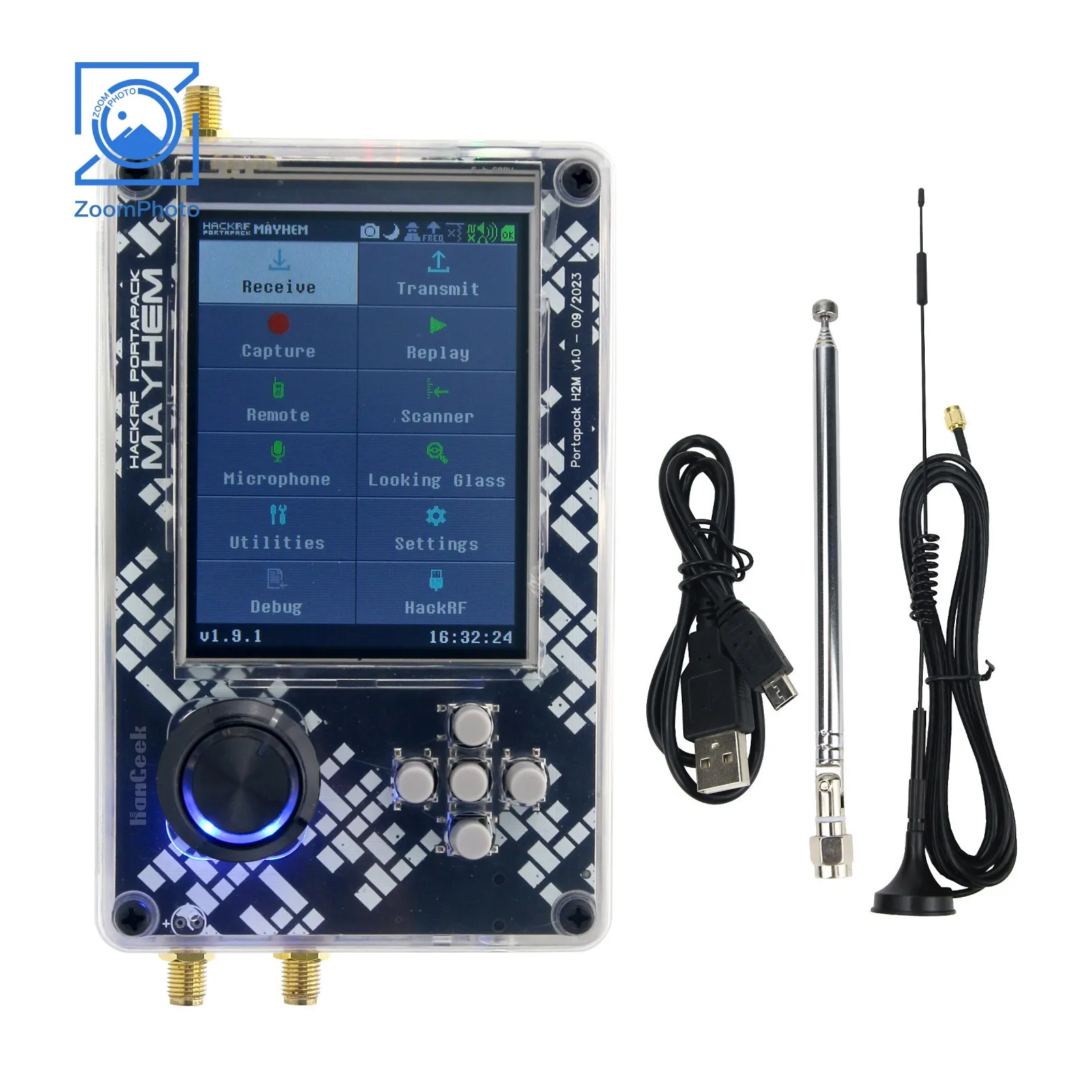 HAMGEEK PortaPack H2M авторизованный выпуск с 10,00 МГц TCXO аналоговый GPS для Hackrf One