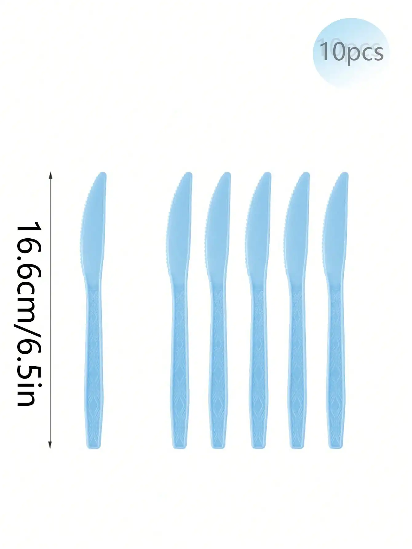 Sky Blue Party Supplies Set - Disposable Plates Spoons Forks Knives