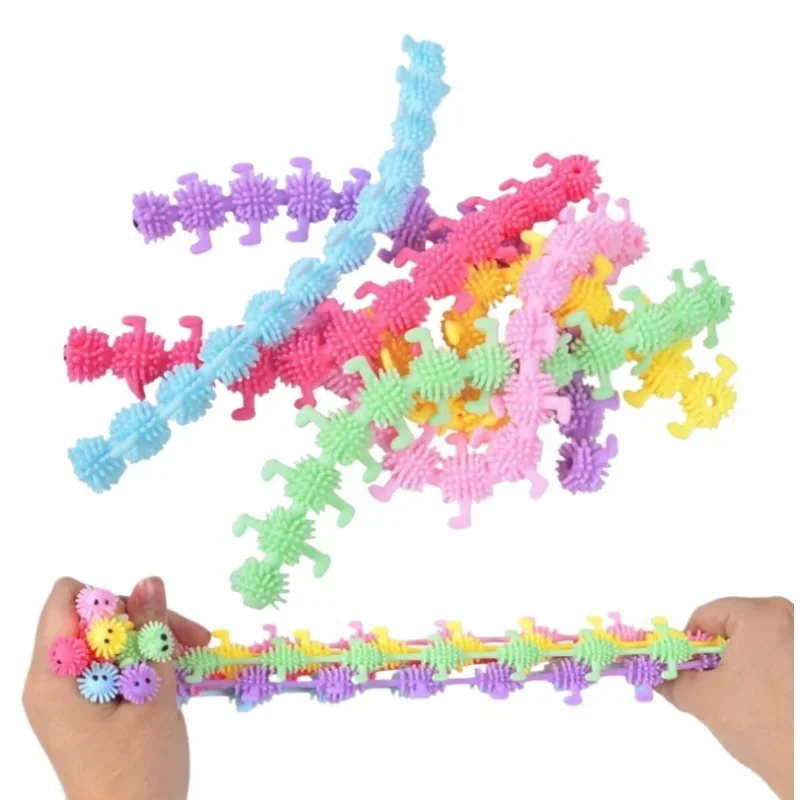 1pc Caterpillars Sensory Toy Stress Relief Stretchy String Worm Pops Fidget Therapy Anti Anxiety Fidget for Teenagers Adults 3