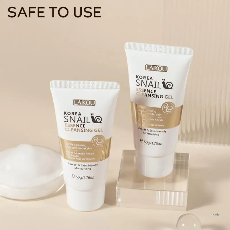 Snails Mucin Gel Cleanser 50g Rich Daily Deep Cleansing Gel for Dry & Sensitive Snails Essence Cleansing Gifts facial cleanser