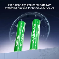 PUJIMAX Lithium-Ion Rechargeable Battery High-Capacity 1.5V 4255mWh AA&1100mWh AAA Battery for Remote Control Mouse Electric Toy 3