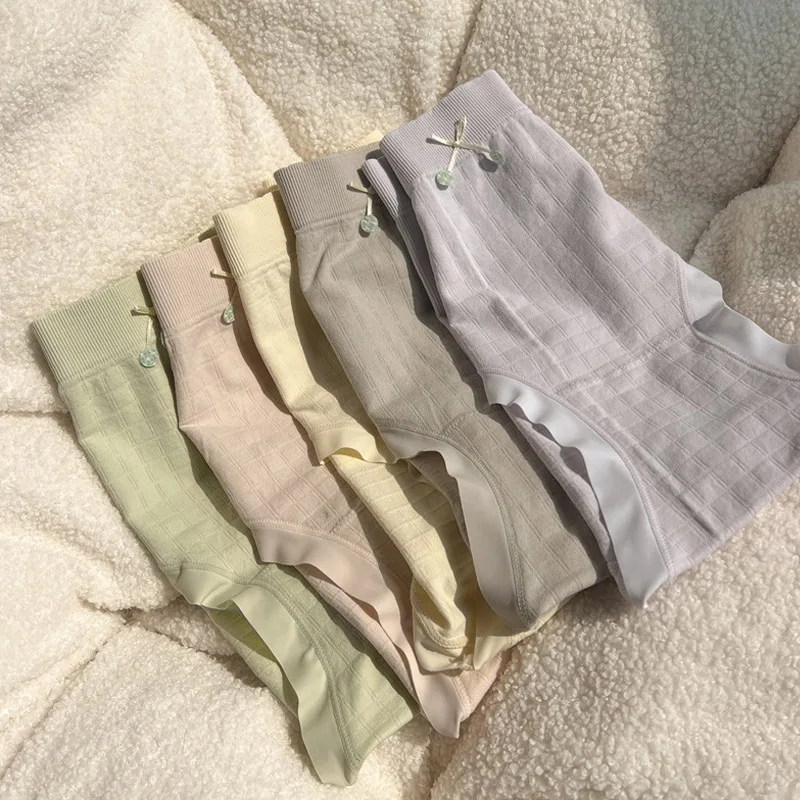 

Удобные трусики с высокой талией, однотонное женское нижнее белье, всесезонные трусы хорошего качества