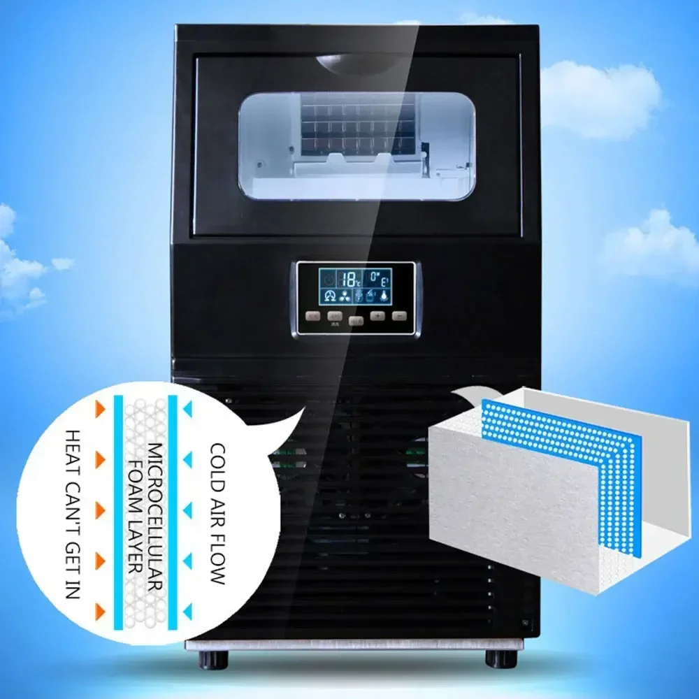 Fully Automatic Cubic Ice Maker/ Water Inlet Brake Ice Maker, Desktop Commercial Mini Device 200W