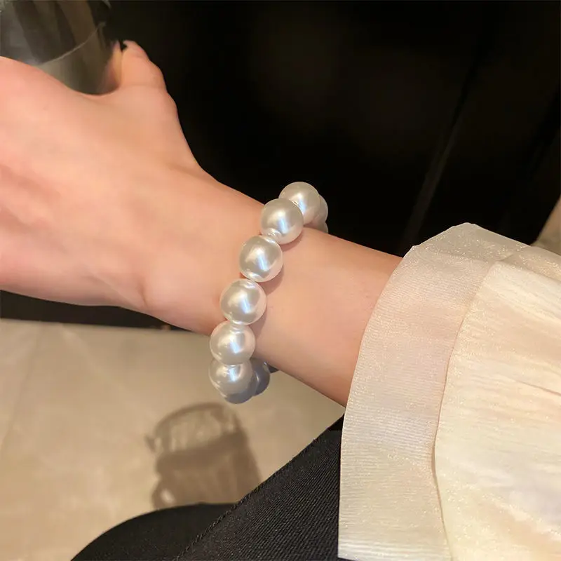French Retro Simple Pearl Elastic Bracelet Fashion Everyday Versatile Temperament Women's Handwear 3