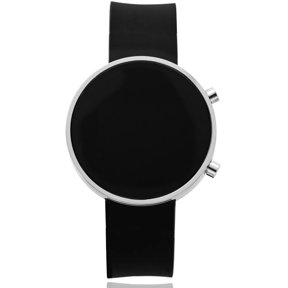 Digital Watch Women Silicone Girl Watch Personality Round Electronic Clock Waterproof Travel Outdoor Sports