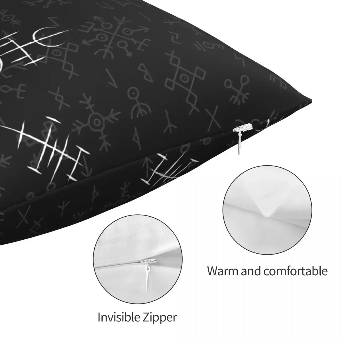 Celtic Lucky Charm Compass Symbole Celtic Vegvisir Pillowcase Viking Norse Backpack Cushion For Sofa Coussin Covers Decorative