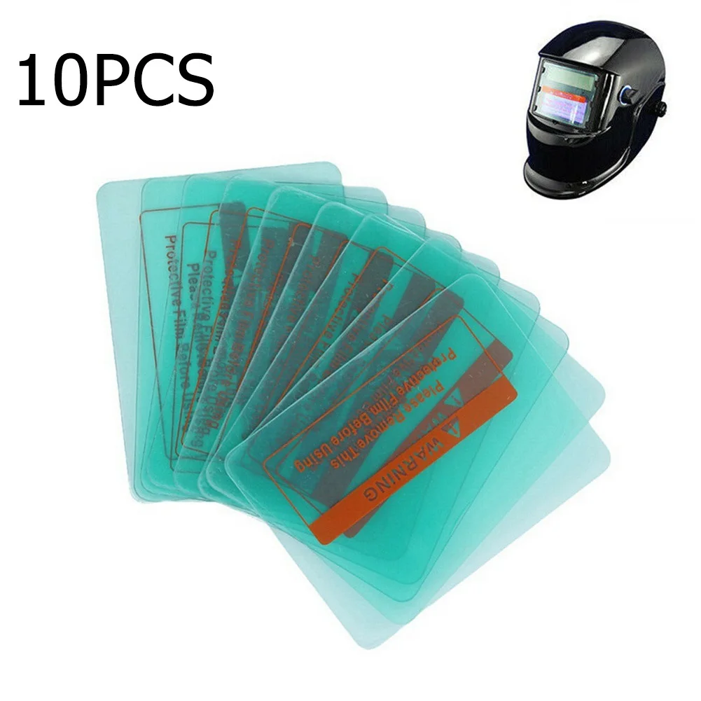 

10pcs Replacement Clear Welding Cover Lens PC Protective Sheet 115mm X 90mm New And High Quality Green Rounded Corners