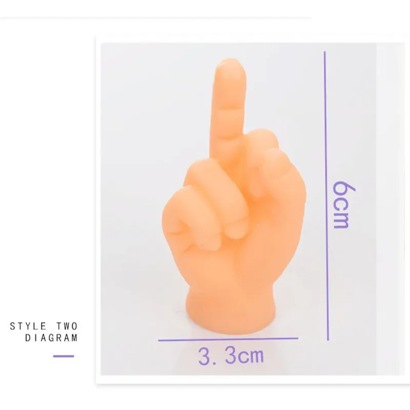 Description Picture 6 of item6 Style Cartoon Funny Mini Hands Creative Finger Fidget Toys Small Hand Model Tease The Cat Pet Toy Novelty Toys Kids Gift Toys
