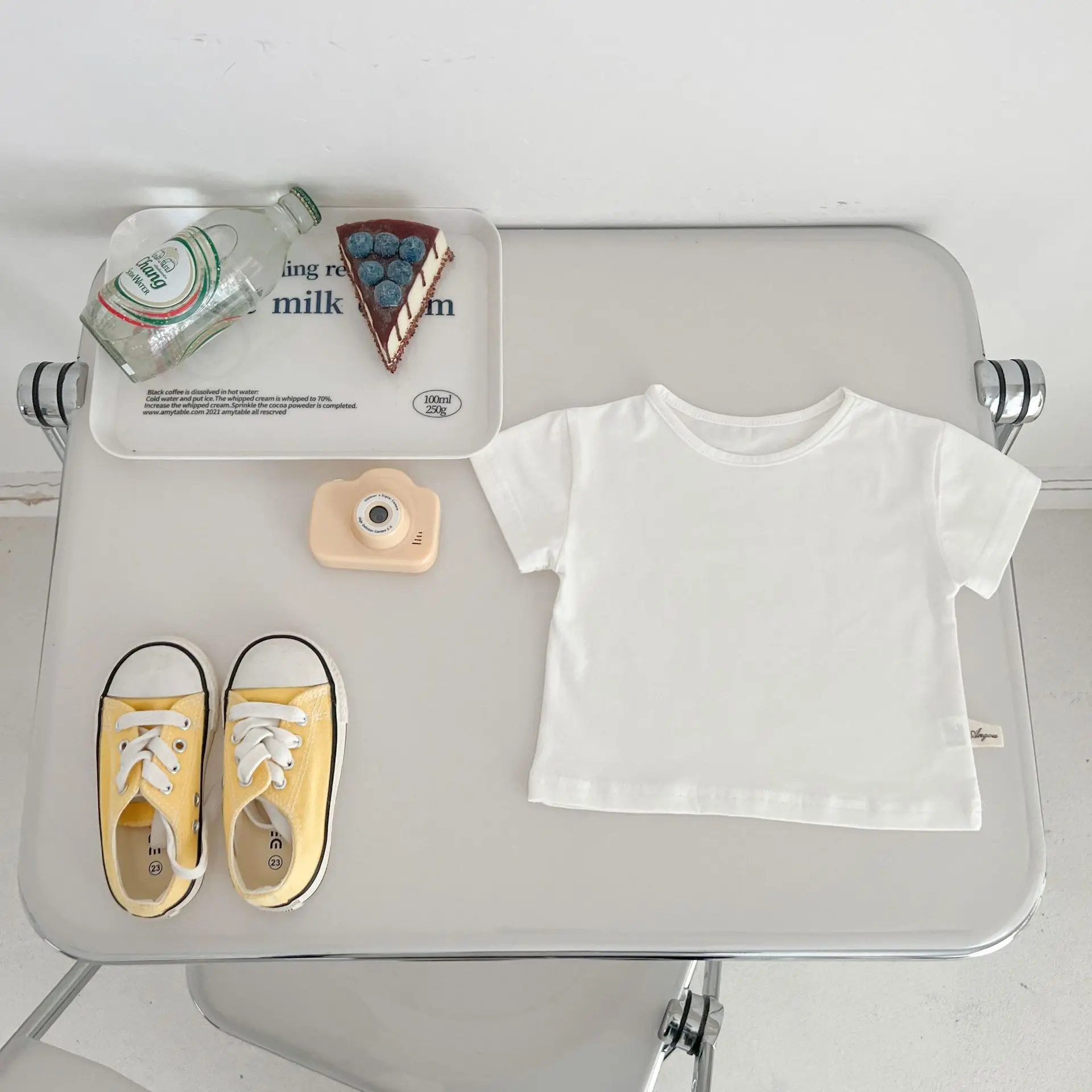 Summer Newborn Infant Baby Boy Girls Streak T-Shirt Cowboy Shorts Muslin Fallow Loungewear Kids Fashion Baby Clothing