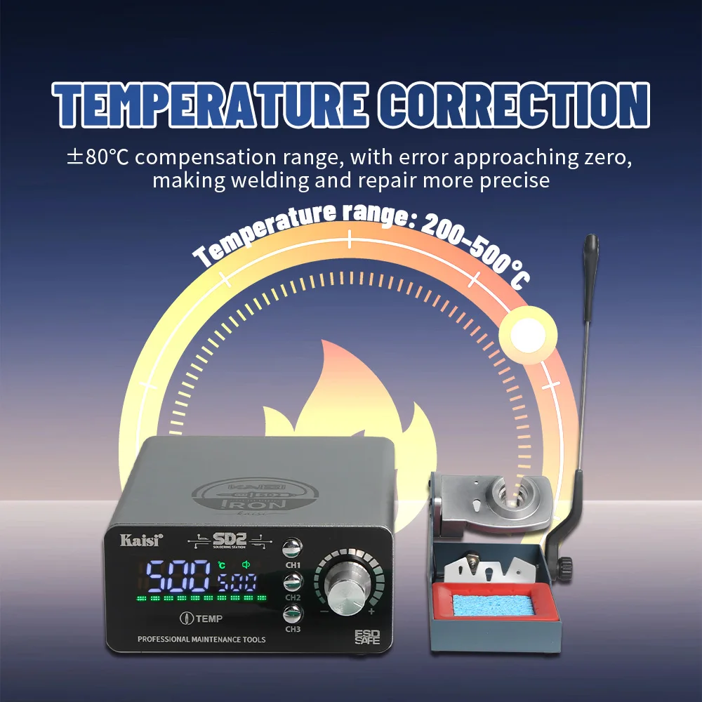 kaisi SD2 120W 납땜 스테이션 C210 C245 납땜기 소형 용접기 휴대폰 수리용 전문 리워크 스테이션 도구