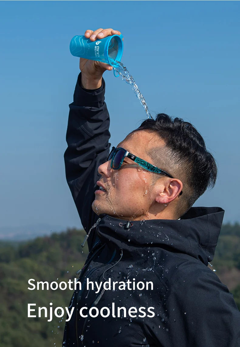 200ml Foldable Soft Flask TPU Squeeze Outdoor Sport Running Water Bottle