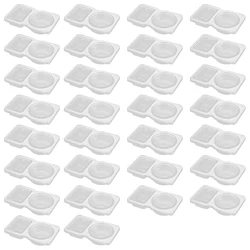 Portable Double Compartment Snack and Seasoning Container with Lid - Ideal (40PCS)