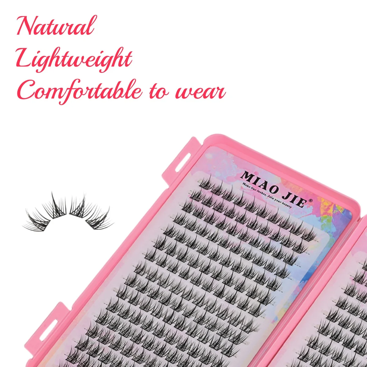 Description Picture 3 of itemMIAOJIE 32 Rows Eyeslashes Extension Personal Eye Lash Professional Makeup Individual Cluster Grafting Fake Wholesale False Eyel