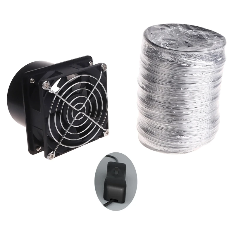USB Powered Solder Smoke Absorber ESD Fume Extractor Fan Pipe Duct Exhuast Fan with 1/3/6M Pipe Tub Ventilation F19E