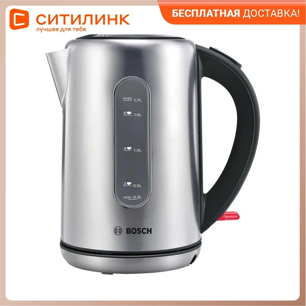 Electric kettle Bosch twk79b05, 2200 W, Silver Household and Kitchen