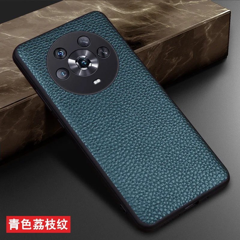 Hot New Luxury Genuine Leather Magnetic Litchi Grain Cover Mobile Phone Book Case For Honor Magic 4 Magic4 Pro Phone Cases Funda