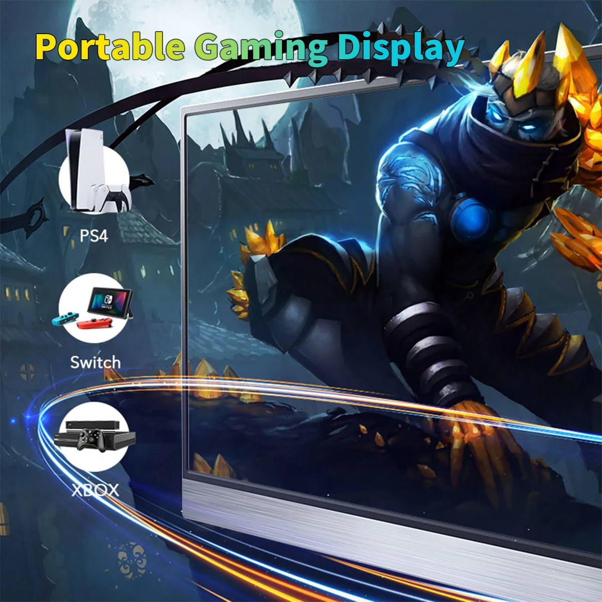 Bimawen ޴    ġ ũ 100% USB C  , Ʈ PC ȭ ֿܼ, 15.6 ġ, 1080P
