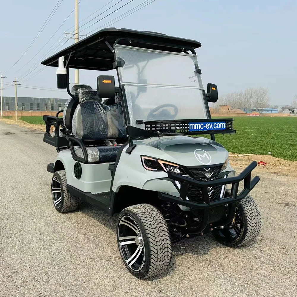 2024 Ultimo Modello 4 Passeggeri Strada Legale Carrello Da Golf Elettrico Utility 5Kw Motore Fuoristrada 6 Posti Golf Cart