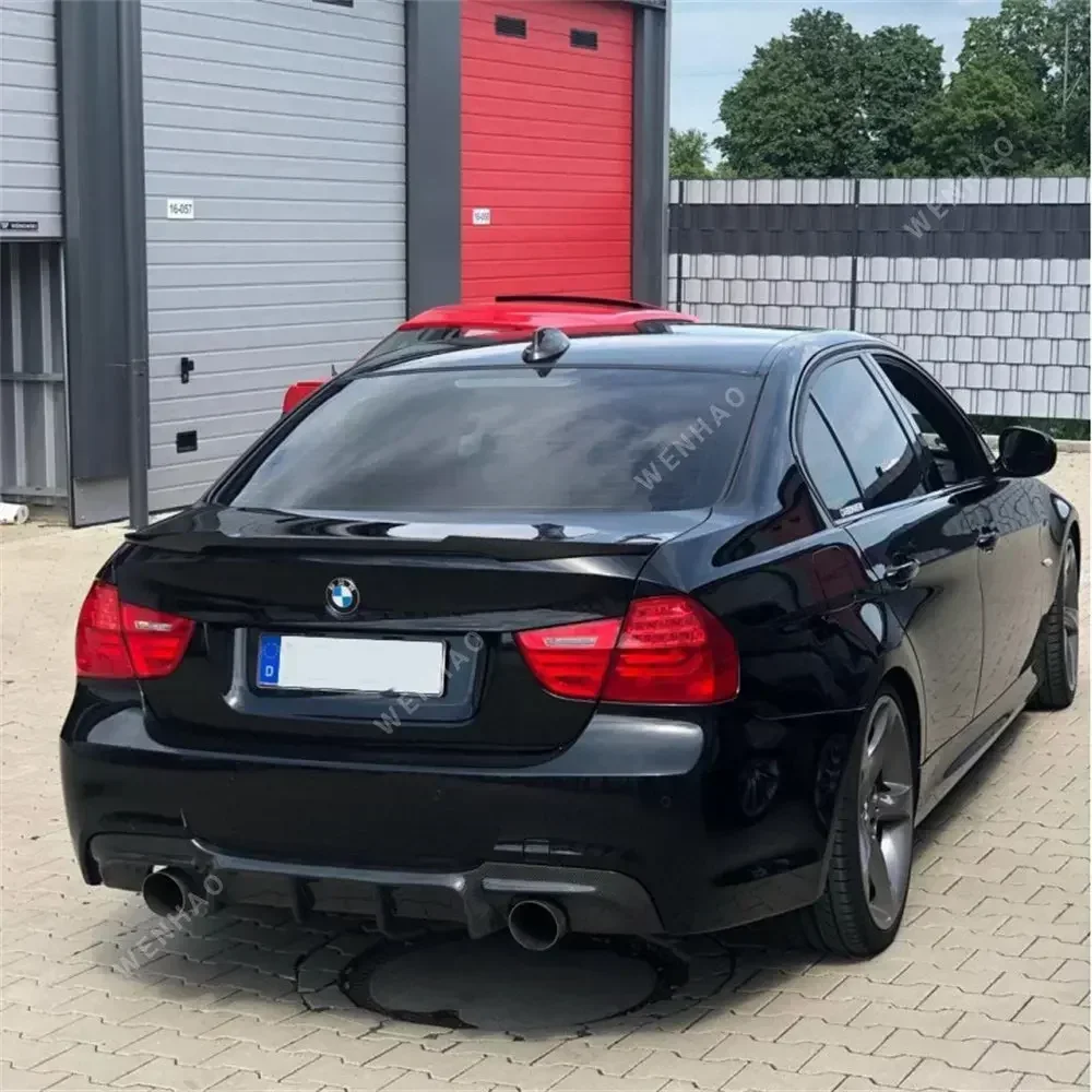 BMW E90 M4 스타일 리어 트렁크 스포일러, 3 시리즈, 318i, 320i, 320d, 330i, 335i, 335d 용, 리어 트렁크 테일 윙 바디 키트, 2005-2012 튜닝