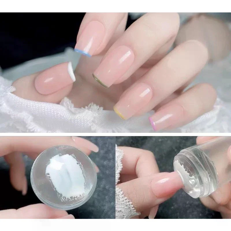 화이트 블랙 네일 스탬핑 플레이트 실리콘 네일 스탬퍼 스탬핑 네일 아트 액세서리 DIY 매니큐어 도구