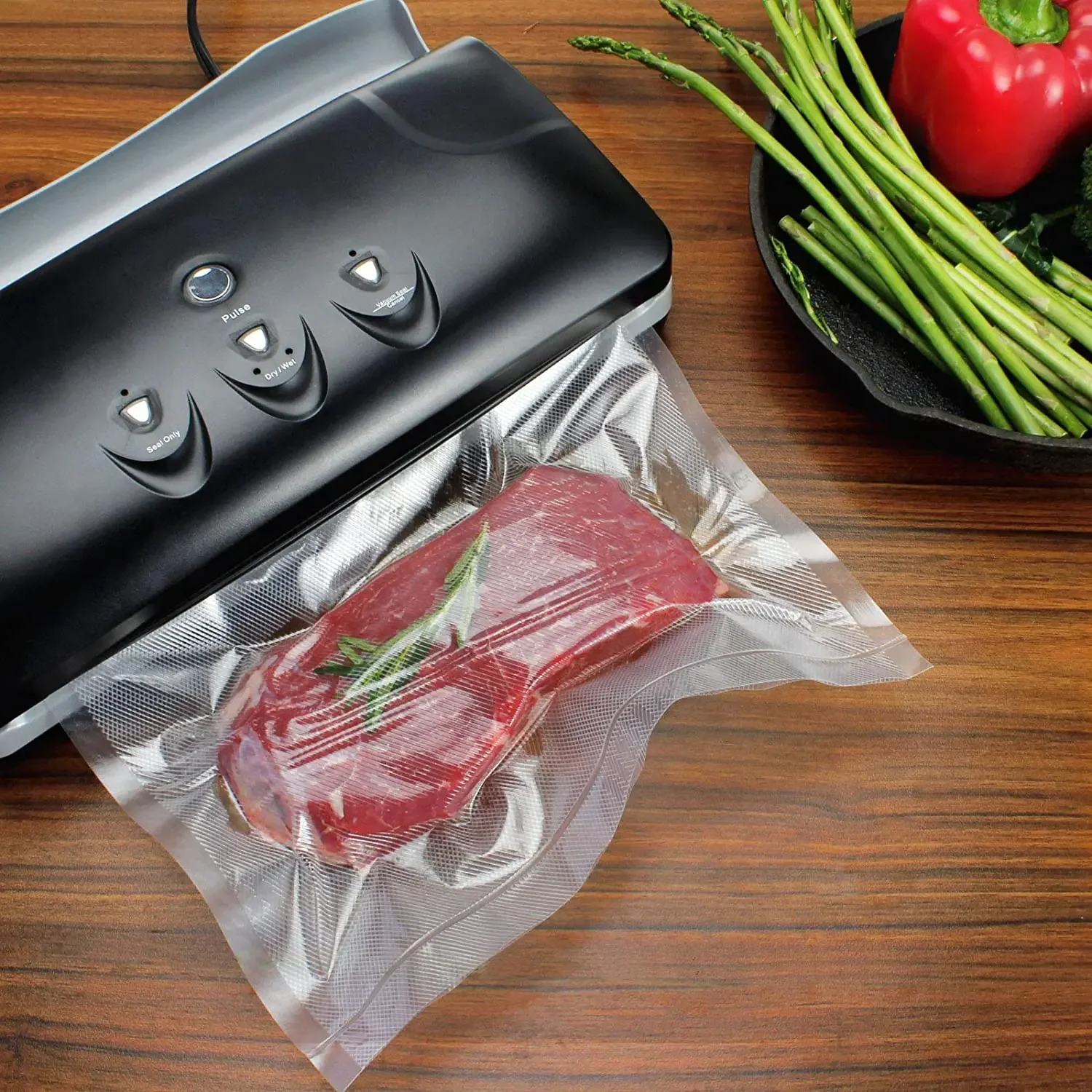 vacuum sealer Plastic Storage bag vacuum sealing machine pack food saver Packaging Rolls packer seal bags 100PCS/LOT
