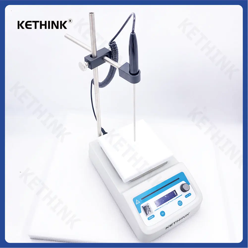 KETHINK KT-MS350-H 디지털 디스플레이 미니 자기 교반기 믹서(가열판 3L 포함)