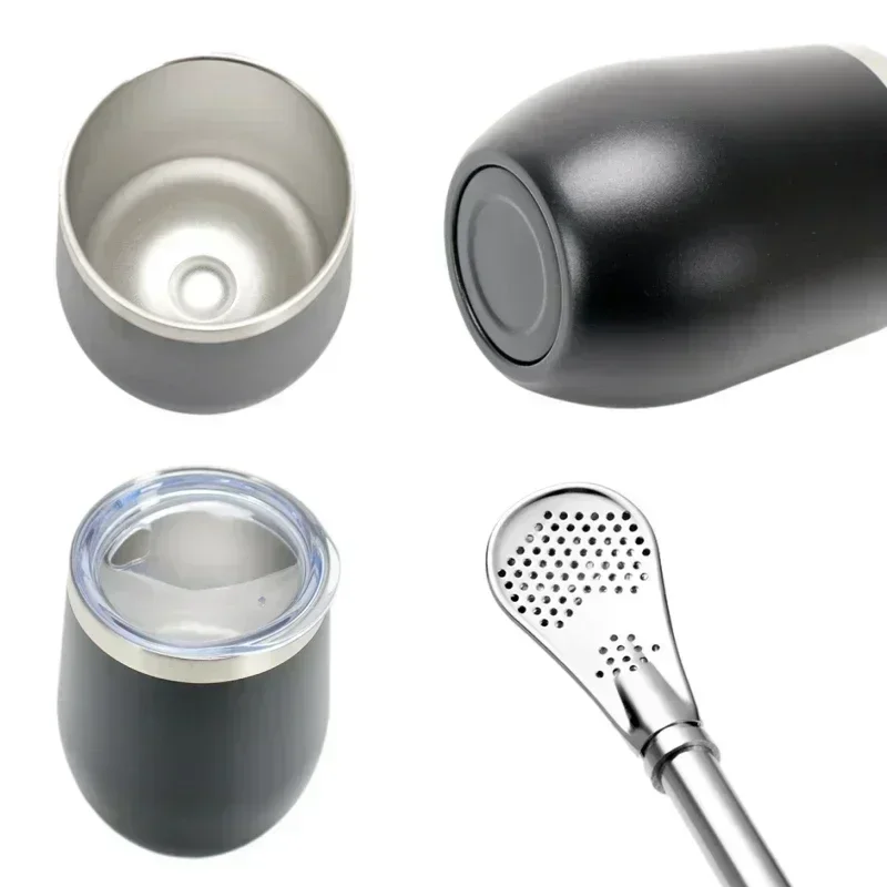 Yerba Mate Gourd and Bombilla Set 4