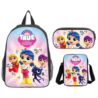 True and The Rainbow Kingdom Light Weight Child School Backpack,Shoulder Bags,Pencil Bags,Bags for Boy Girls Best Gift