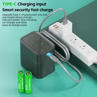 PUJIMAX Li-ion AA Rechargeable Batteries 1.5V AA 3400mWh Lithium-ion Battery+ Charger Clock Radio Video Game Digital Battery 2