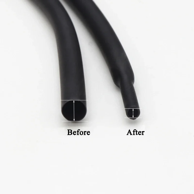Heat Shrink Tube 1/3/5/20/40M 2:1 Heat Shrink Heatshrink Tube Black Diameter 0.6mm ~ 180mm Wire Repair DIY Cable Protecctor Tubing Sleeving Wrap heat shrink tubing heat shrink tube cable wire protector heat shrink tube kit heat shrink cable sleeve